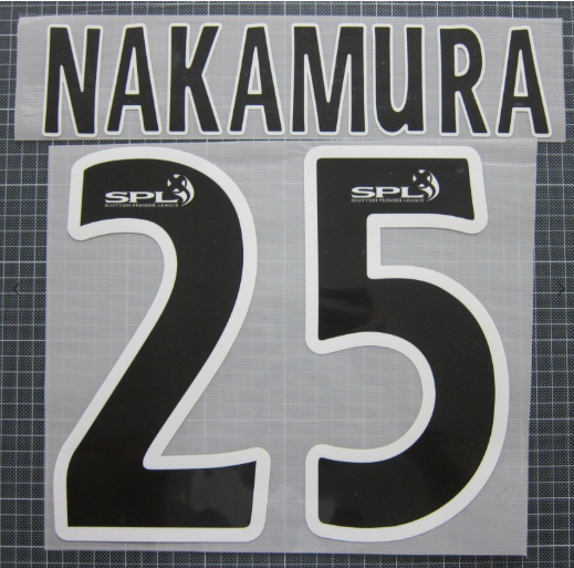 2006-2010 SPL Nakamura 25 Celtic home PLAYER SIZE nameset