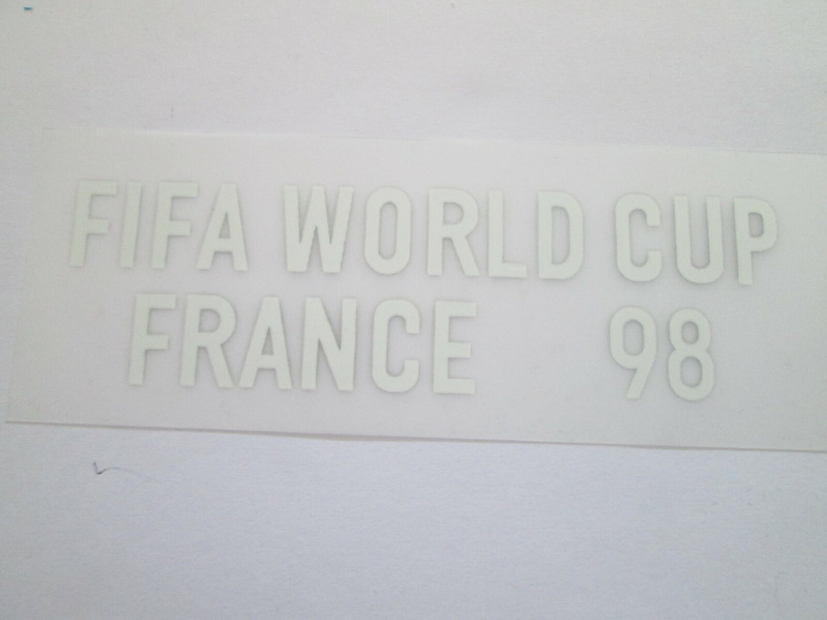 France world cup 1998 White player size Iron On Heat Press badge UK STOCK
