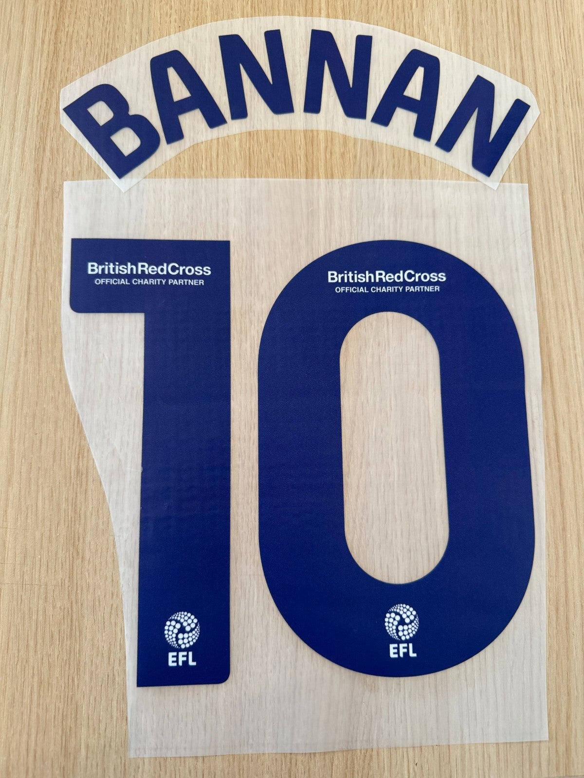BANNAN 10 Player Size 2021-2023 League 1 Nameset Sheffield Wednesday
