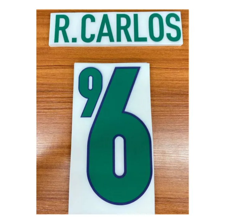 Brazil 1998 R.Carlos 6 Home PLAYER SIZE NAMESET