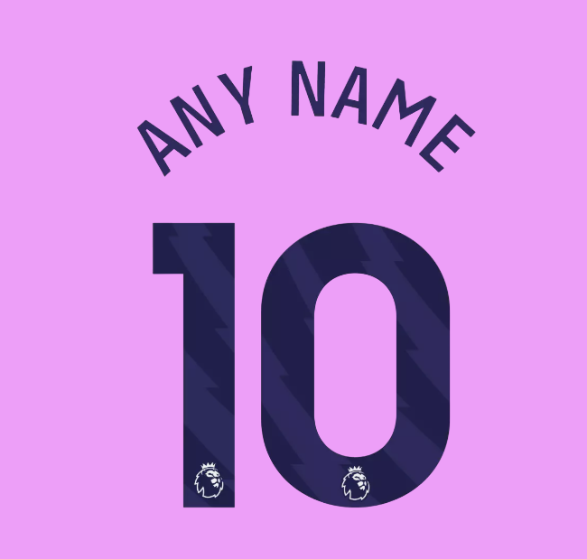 Any name Premier League Football Shirt Current nameset KIDS size plastic BLUE