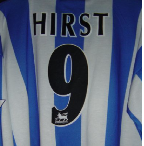 HIRST 9 Sheffield Wednesday 1997-00 Player Size Premier League Nameset black