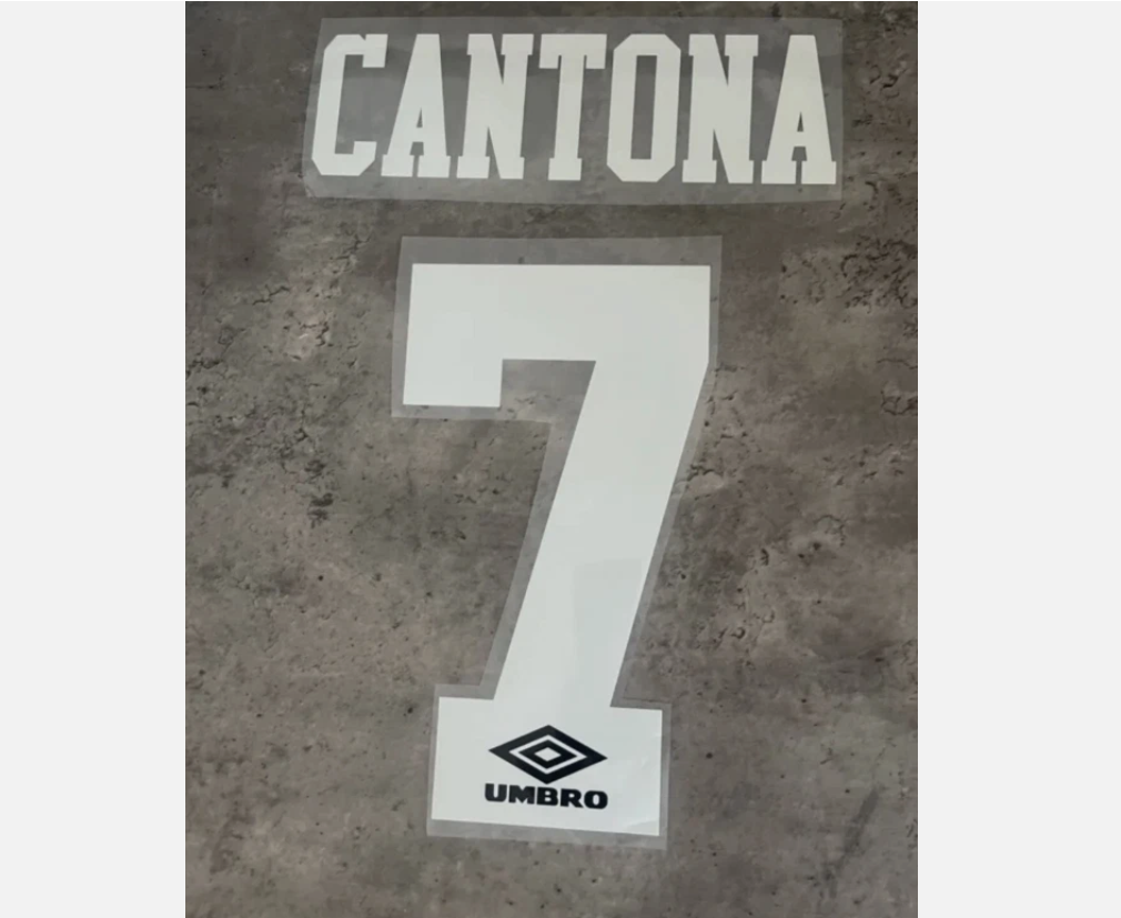Cantona #7 1994-1996 Manchester United Felt Player Size Premier League Nameset