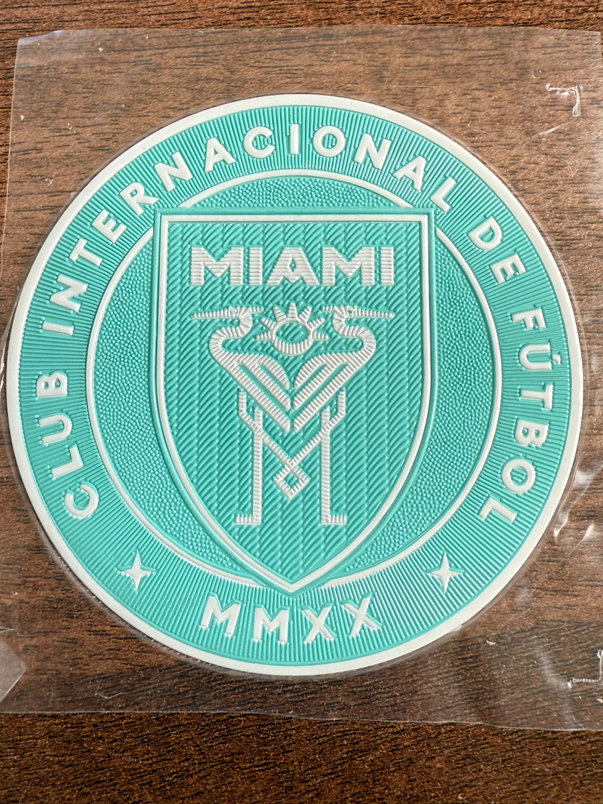 MLS Club Inter Miami Silcone Blue/White Iron On Player Size Patch Badge