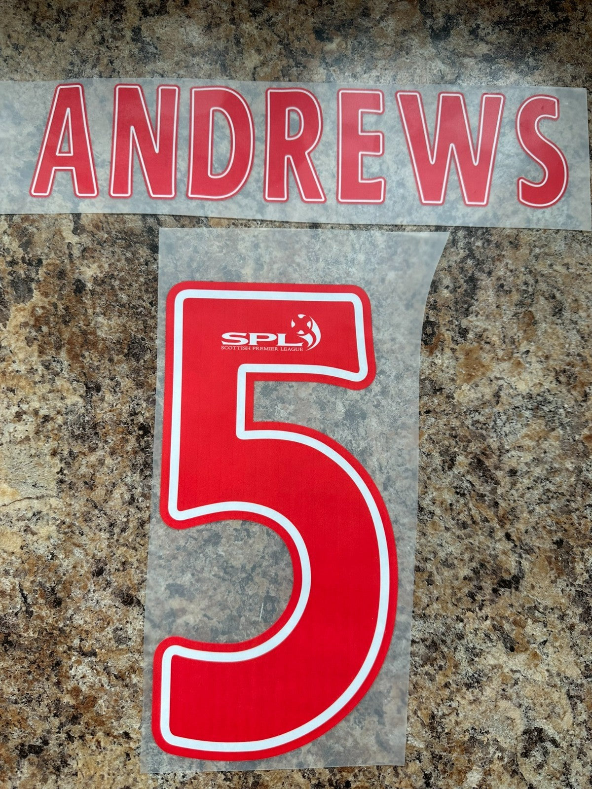 Andrews #5 Rangers 2004-2006 Raith Rovers Player Size Nameset UK stock