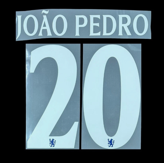 CHELSEA Joao Pedro 20 2025-2026 HOME AWAY PLAYER SIZE CL NAMESET