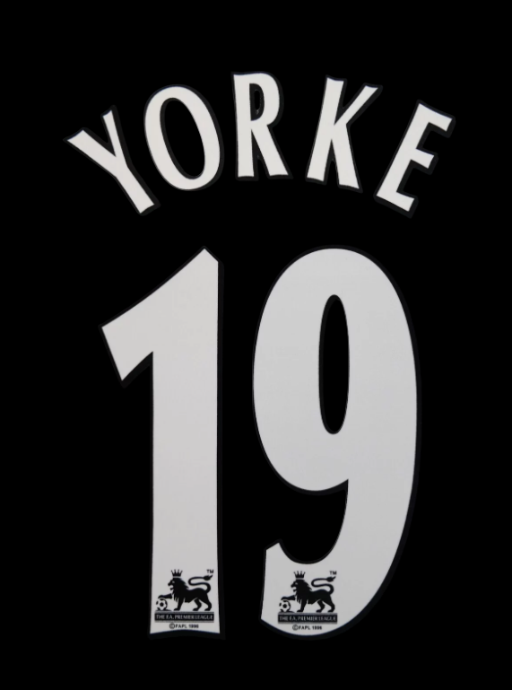 Yorke 19 1997-2006 Player Size Premier League White Nameset Aston Villa