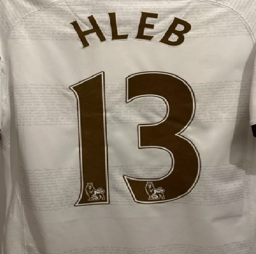 Hleb #13 2007-2013 EPL Player Size Premier League gold Nameset UK Arsenal