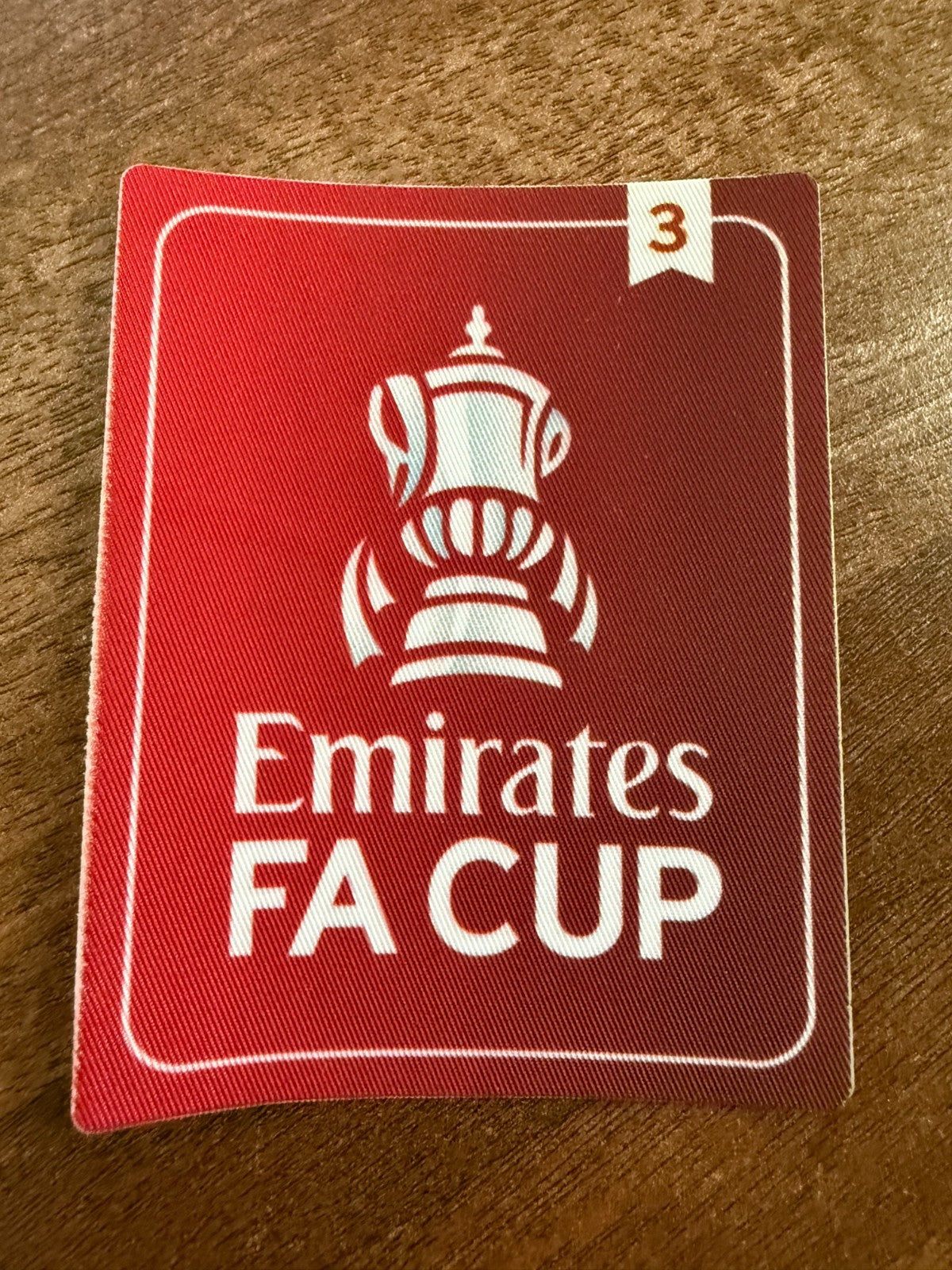 3 x Winners Fly Emirates Fa Cup patch player badge 2020-2021 West Ham Wednesday
