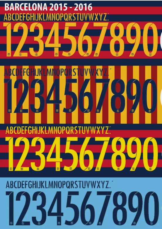 Choose Name Number Set For Barcelona La Liga 2015-2016 Home Away Football