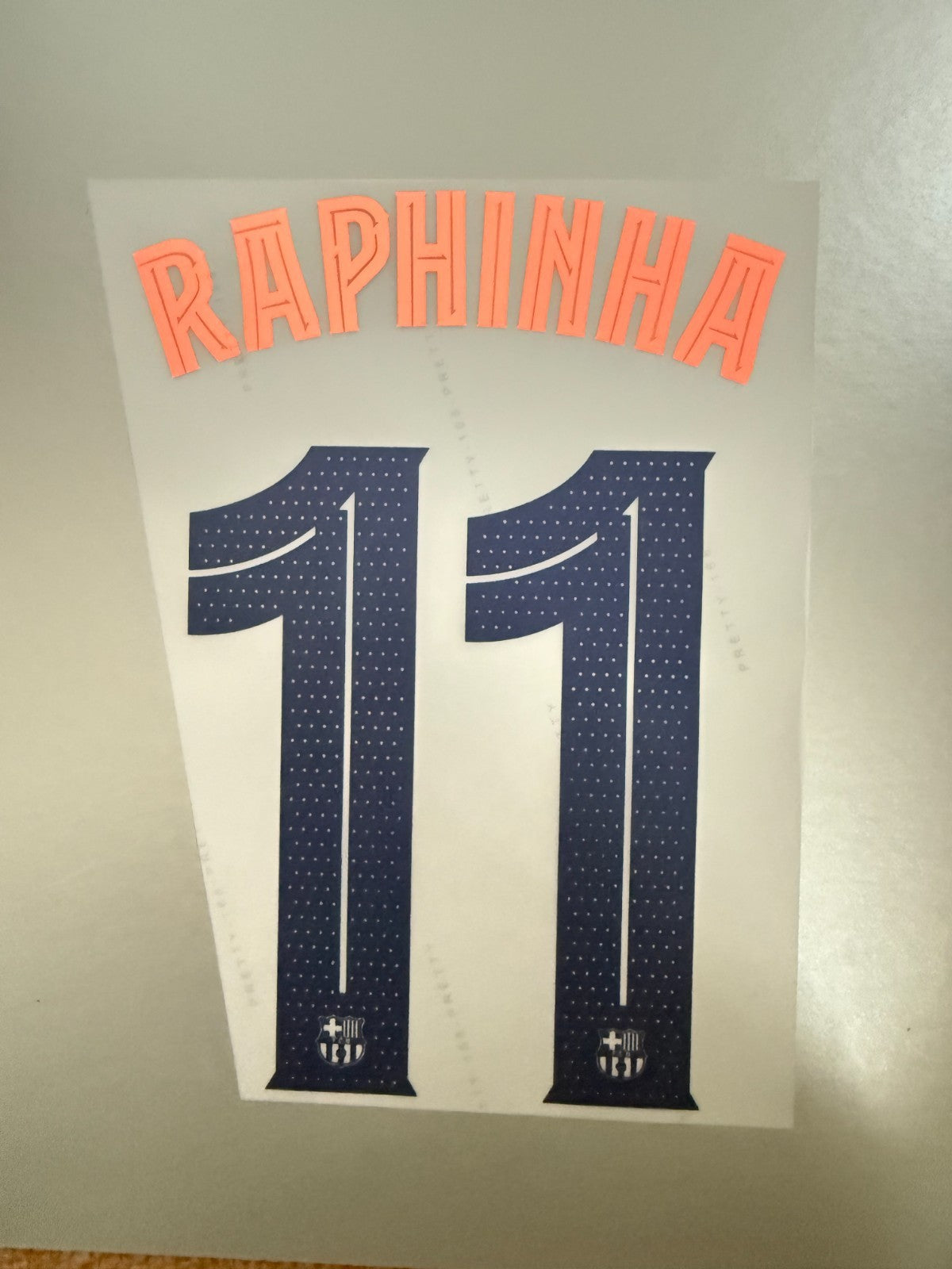 Raphinha #11 2025-2026 CL Third Barcelona Player Size Nameset UK stock