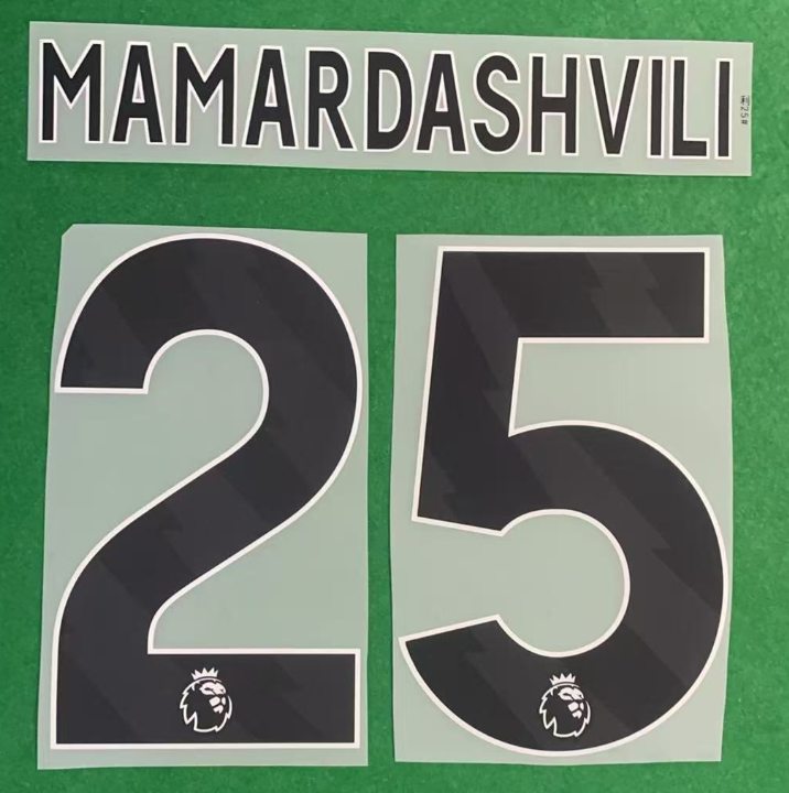MAMARDASHVILI 25 2017/2023 MANCHESTER CITY PLAYER SIZE Nameset
