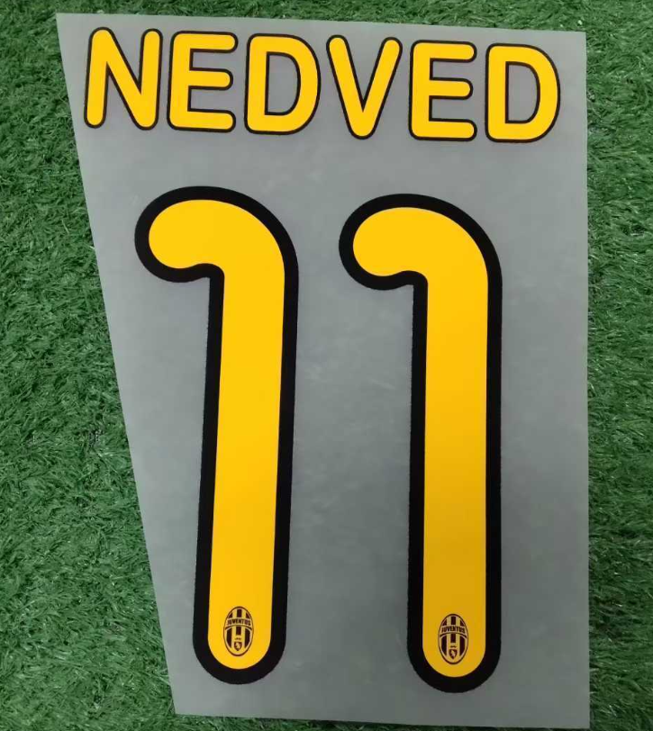 Nedved #11 2007-2009 Home Juventus Player Size Plastic Serie A League Nameset