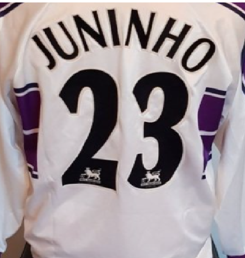 1997-2007 Juninho 10 23 middlesbrough EPL Player Size Premier League Nameset