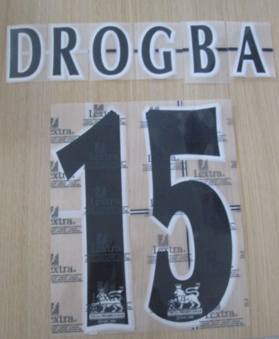 Drogba #15 2004-2006 EPL Player Size Premier League Nameset Chelsea UK