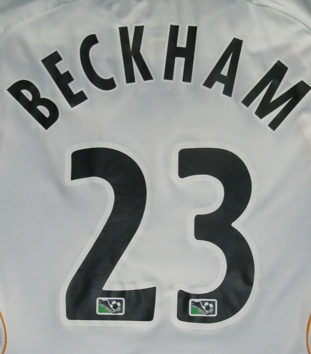 Beckham 23 La Galaxy 2007-2008 Home nameset player size football shirt