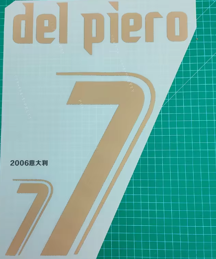 Del Piero #7 World Cup 2006 Italy Home Player Size Nameset Football