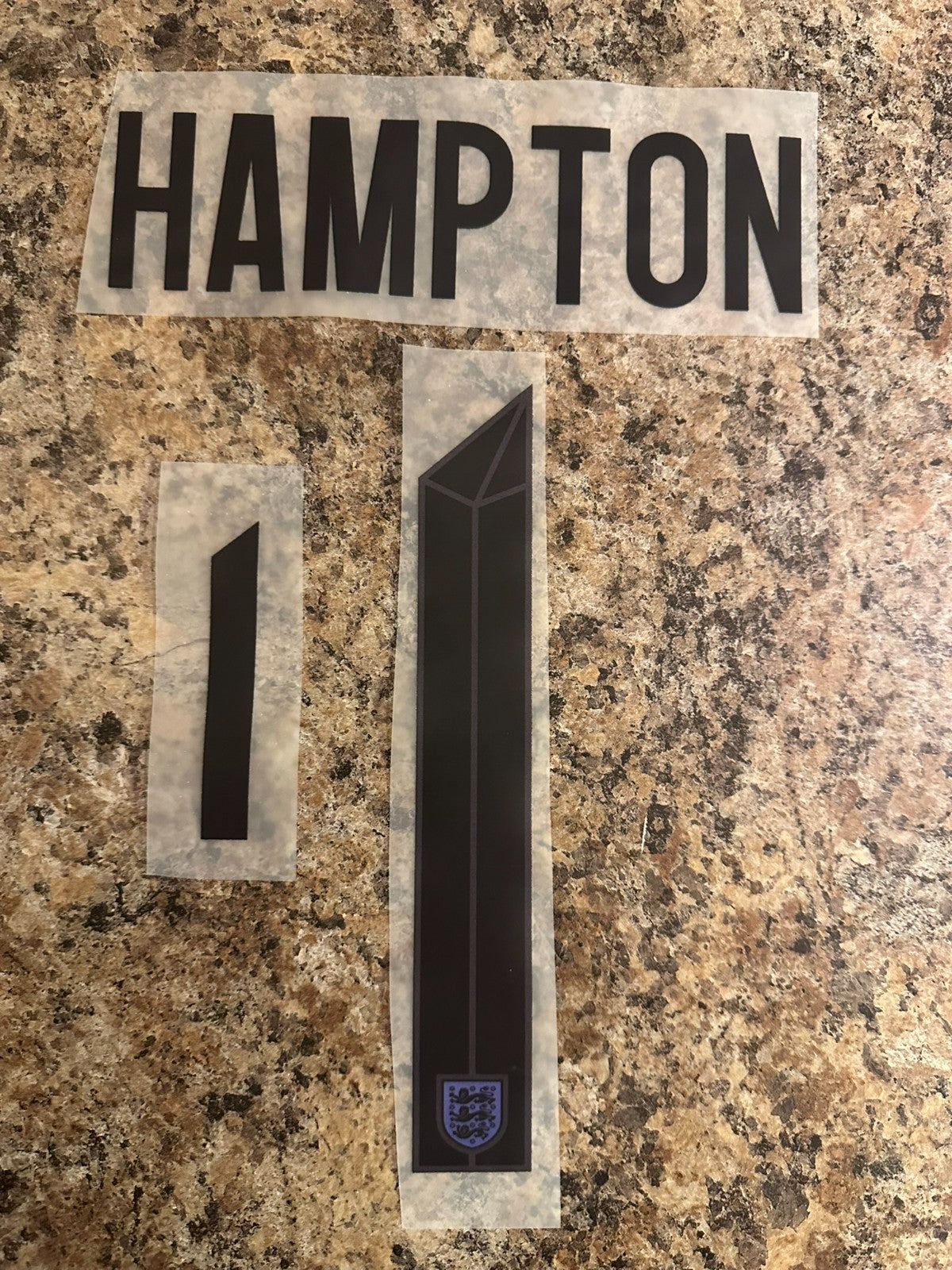 Hannah Hampton #1 England Goalkeeper 2025 home Player Size PLASTIC Nameset