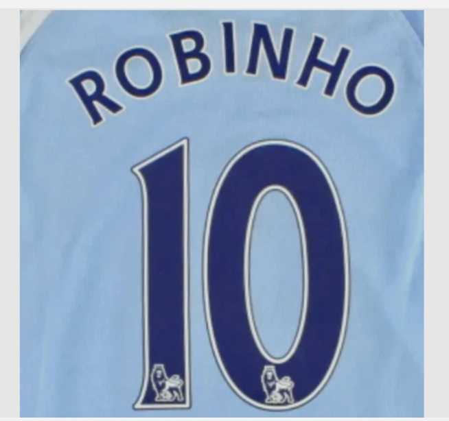 Robinho 10 Manchester City 2007-2013 EP Home Away nameset