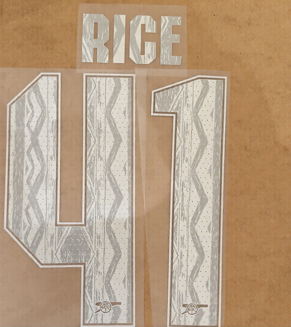 Arsenal Rice 41 2024-2025 HOME PLAYER SIZE CL NAMESET
