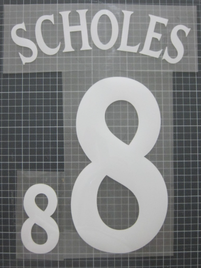 Scholes 8 England World Cup 2002 Away Felt Player Size Nameset