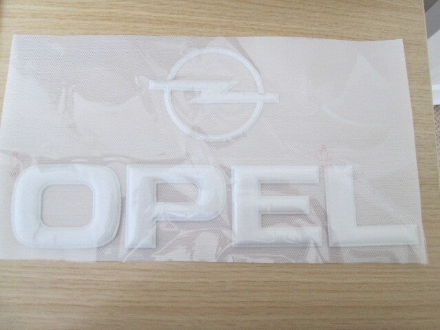 Opel PSG Ireland Milan AC Sponsor Patch White Flock 3D Repro for Football Shirt