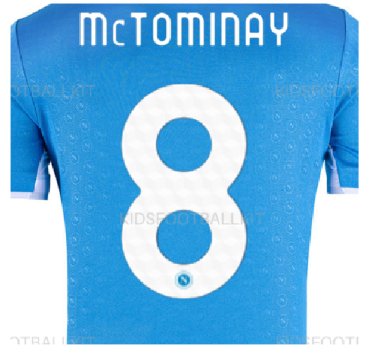 McTominay #8 2024-2026 Player Size Napoli Home PLASTIC Nameset UK STOCK