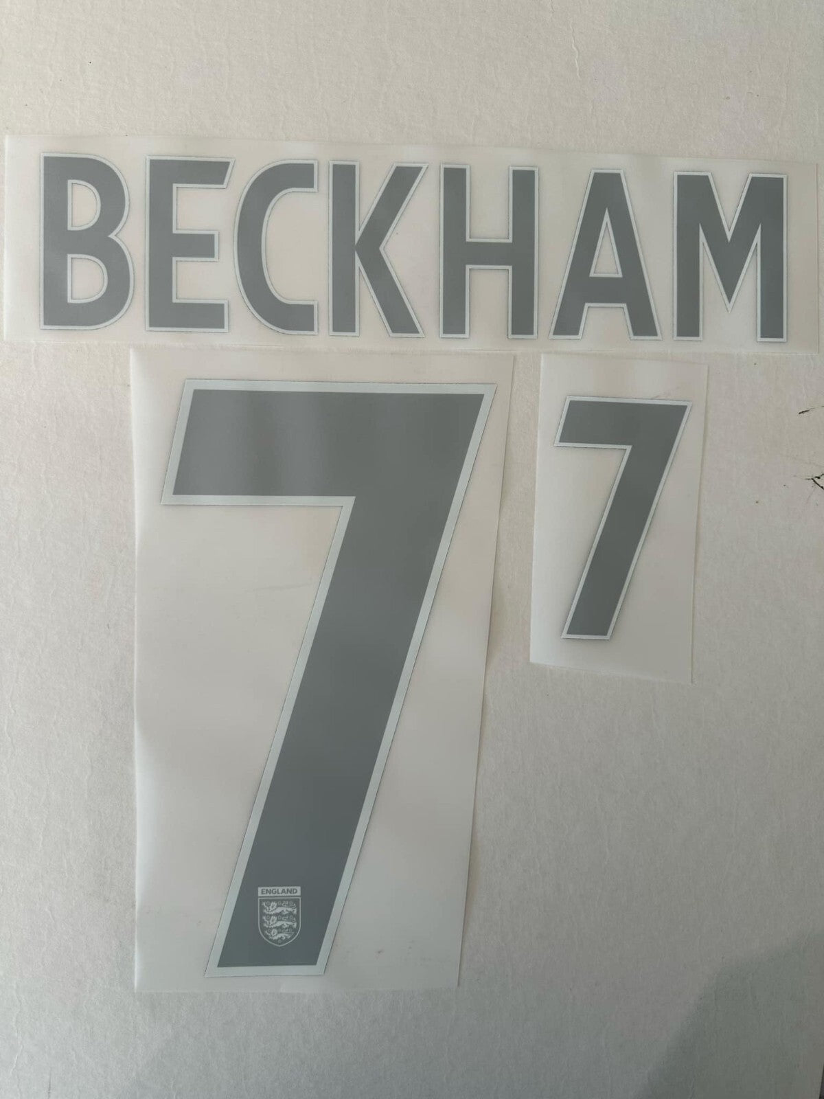 Beckham nameset 2003-2005 silver England player size