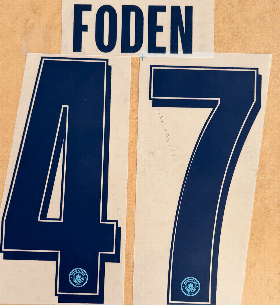FODEN 47 2025/2026 MANCHESTER CITY PLAYER SIZE Nameset