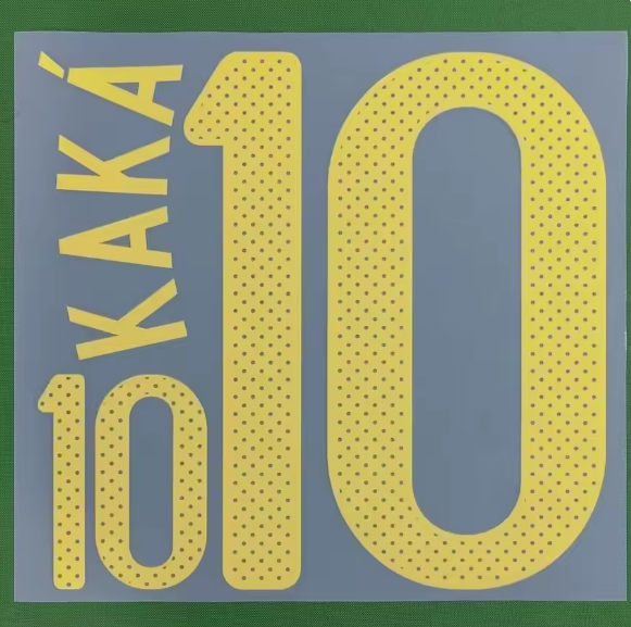 KAKA 10 WORLD CUP 2006 AWAY PLAYER SIZE YELLOW BRAZIL NAMESET