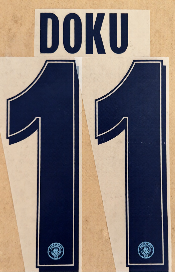 DOKU 11 2025/2026 MANCHESTER CITY PLAYER SIZE Nameset