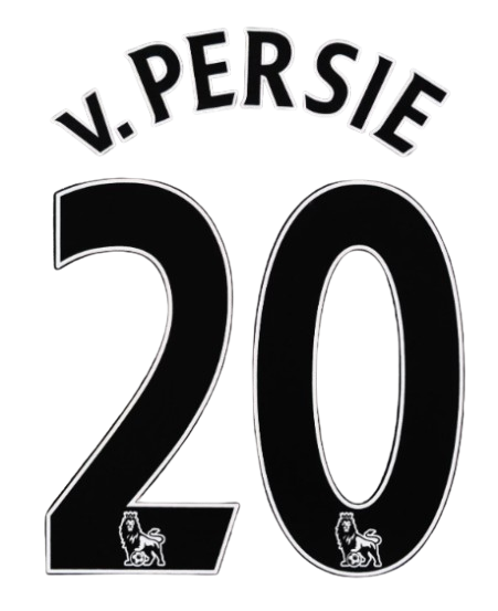 V.Persie 20 Man United #10 2011-2013 EPL Player Size Premier League Nameset blac