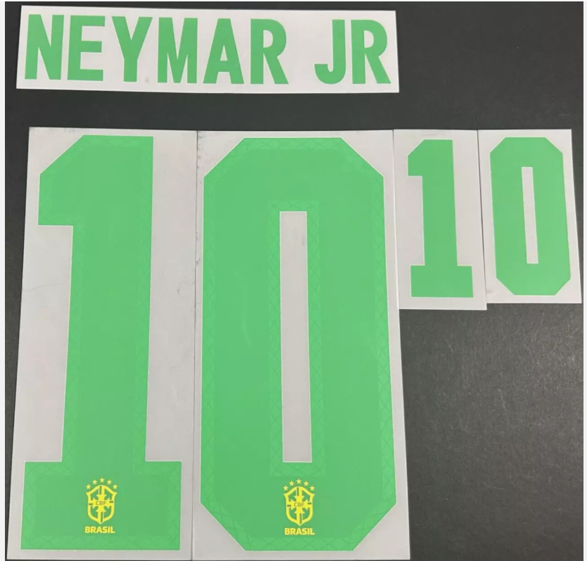 Neymar #10 Brazil Brasil 2021 choose Home Player Size Nameset Football