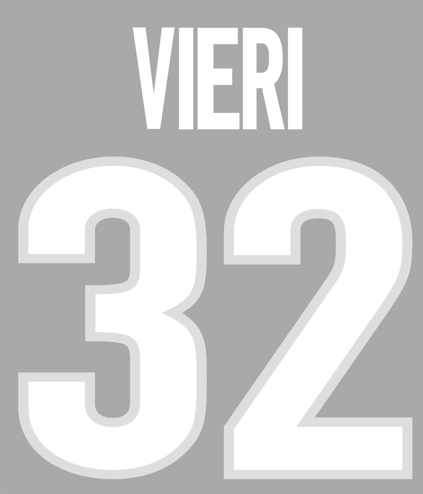 Vieri #32 1999-2001 Inter Milan Player Size Plastic Serie A League Nameset
