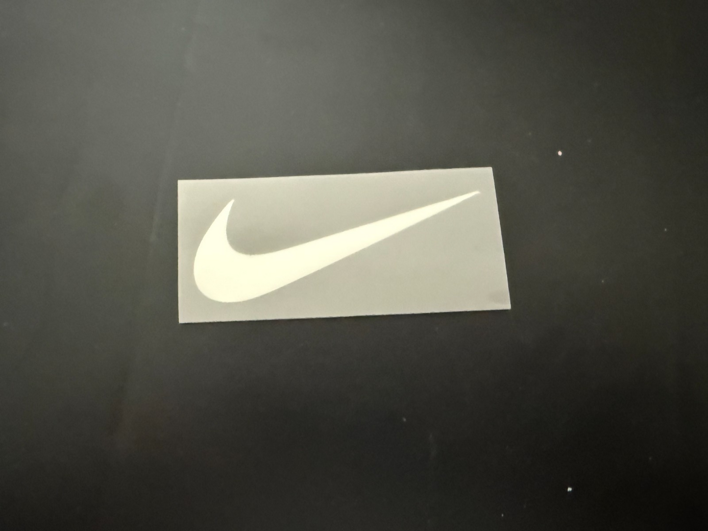 Nike White Silicon Iron On Patch Badge