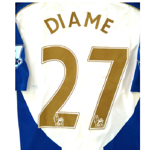 Diame #27 2007-2013 EPL Player Size Premier League gold Nameset UK Wigan
