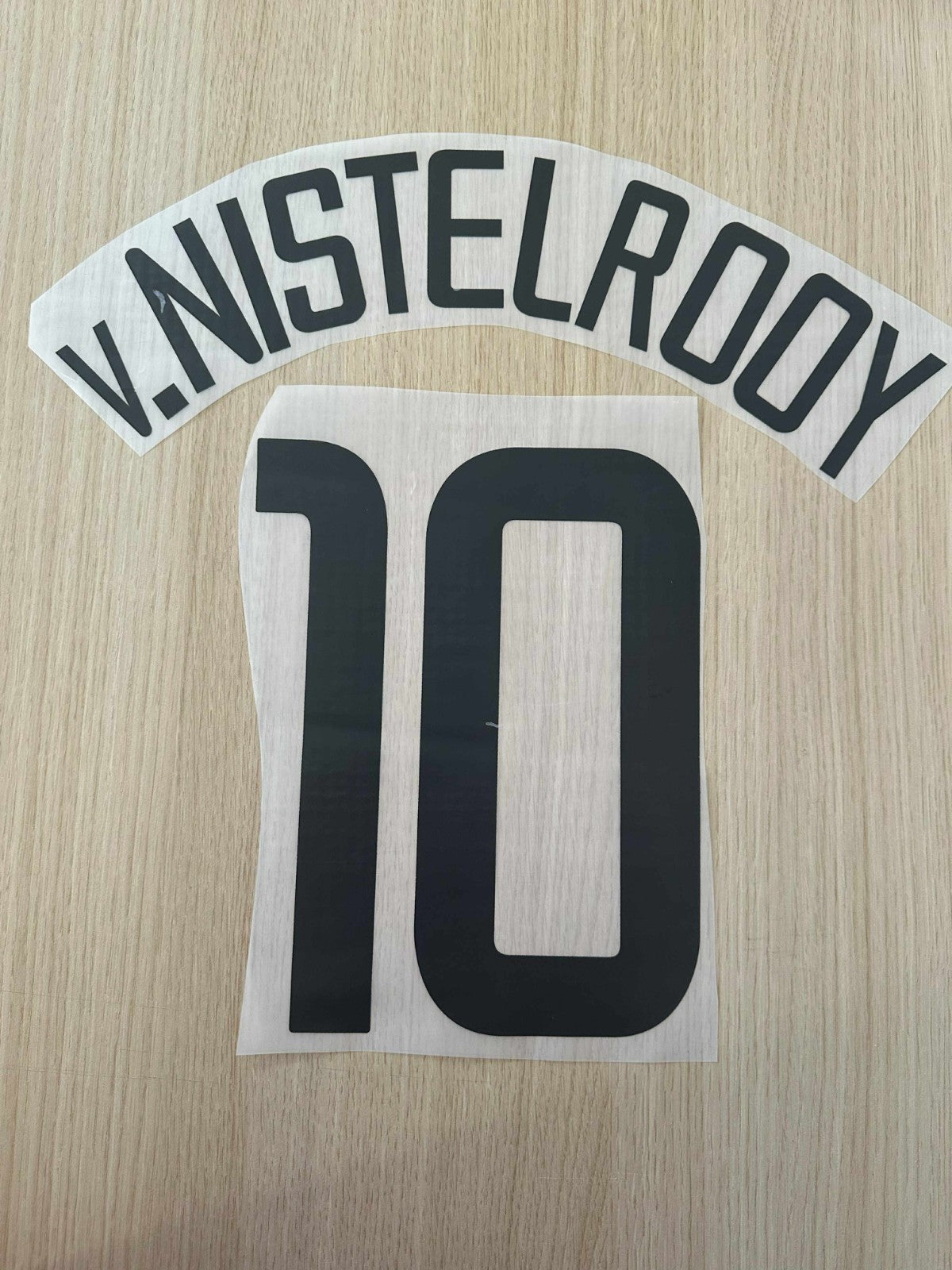 V.Nistelrooy 10 2002-2004 CL NAME AND NUMBER SET, Away Manchester united nameset