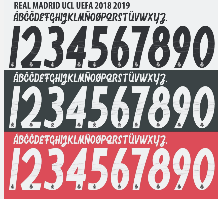 Any Choose Name Number Set For Real Madrid La Liga 2018-2019 Home Away Football