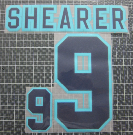 Shearer 9 England Euro 1996 Home Felt Player Size Nameset
