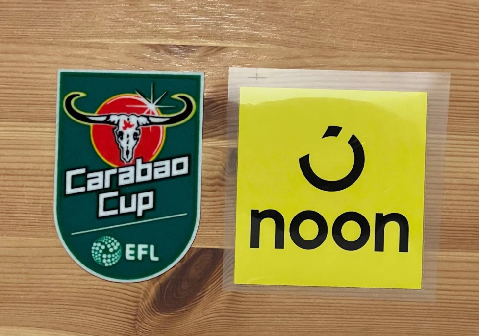 Carabao Felt Cup Noon patch player size Iron On Heat Press 2022-2023 UK STOCK