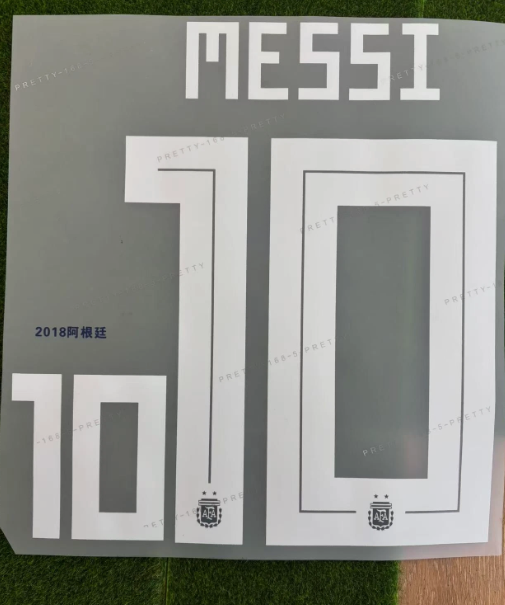 Argentina 2018 Player Size Away Messi 10 Nameset Soccer Football