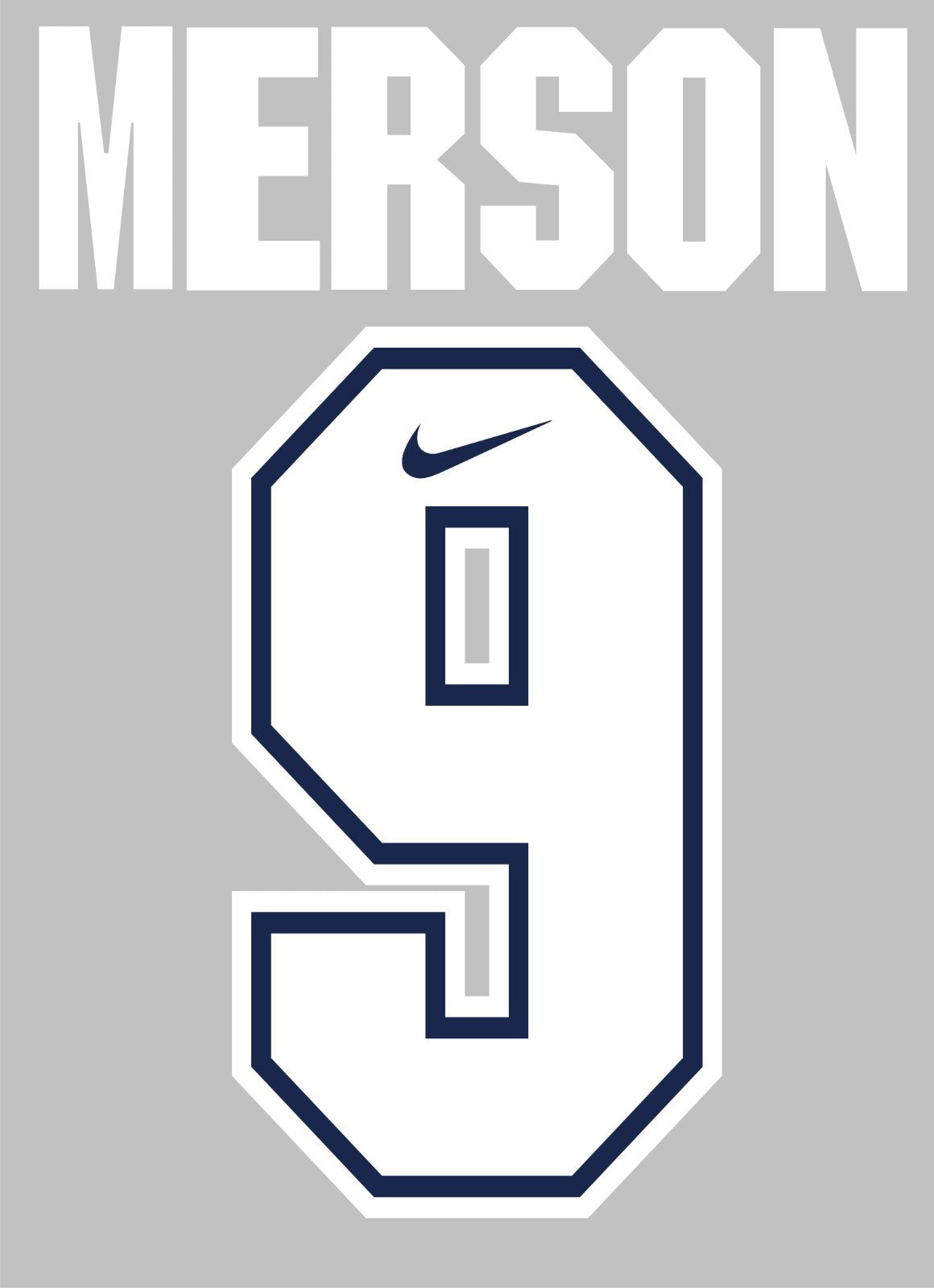 Merson #9 1995-1997 Arsenal Player Size Plastic Premier League Nameset