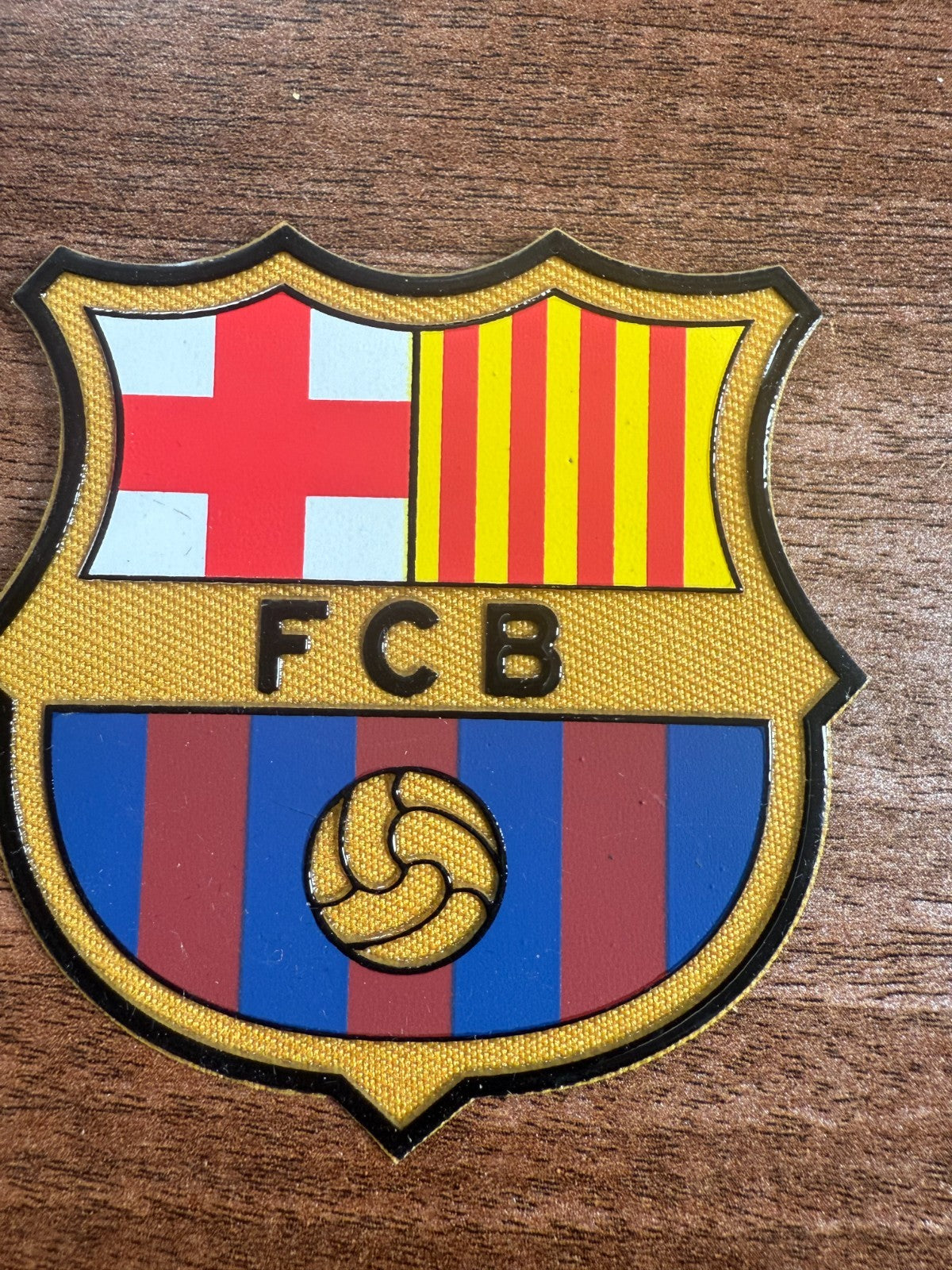 La Liga Barcelona Home Silicon Iron On Patch Badge