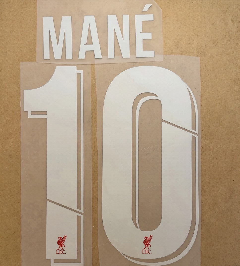 Mane 10 LIVERPOOL CL 2018-2022 HOME PLAYER SIZE WHITE NAMESET