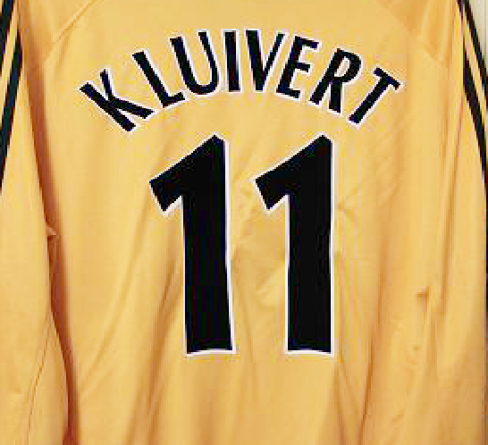 Kluivert #11 2001-2006 Newcastle Player Size Champions League Black Nameset