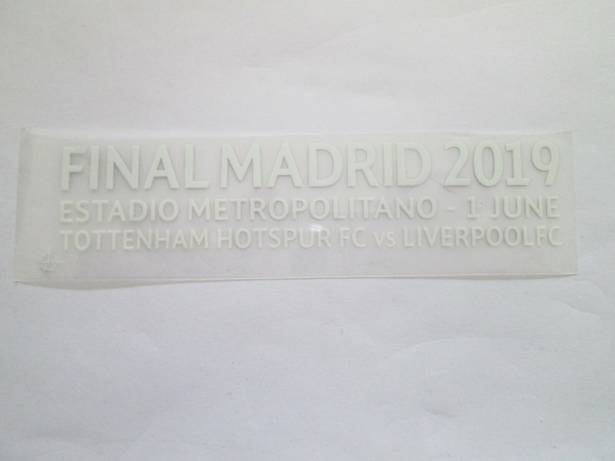 Champions League Final Detail Transfer 2019 player size Iron On Liverpool badge
