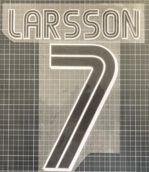 2006-2008 CL Larsson 7 Celtic home PLAYER SIZE nameset