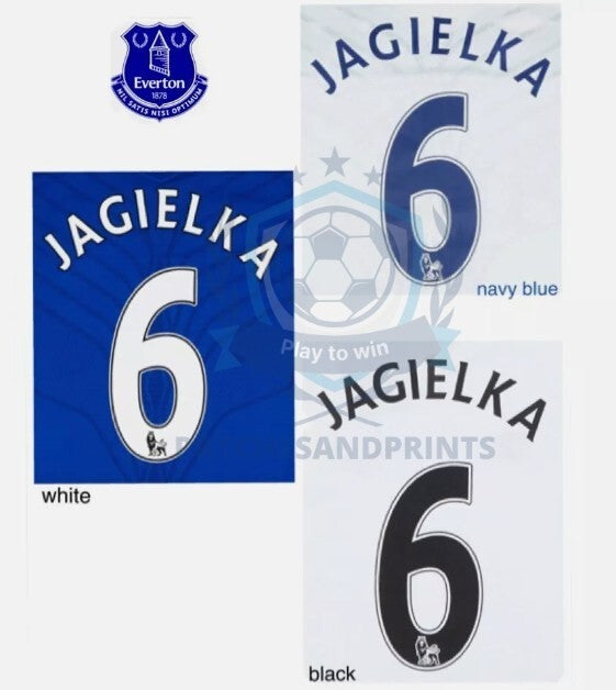 2007-2013 Jagielka Everton 6 Felt EPL Player Size Premier League Nameset