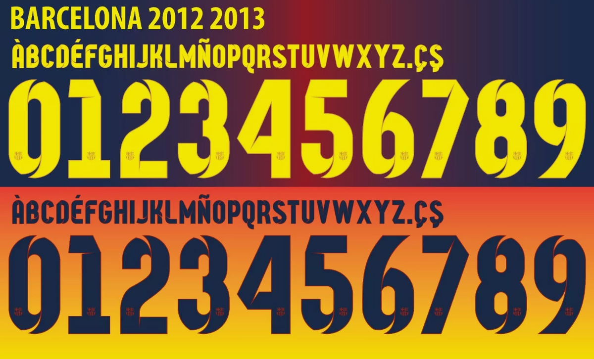 Choose Name Number Set For Barcelona La League 2012-2013 Home Away Football