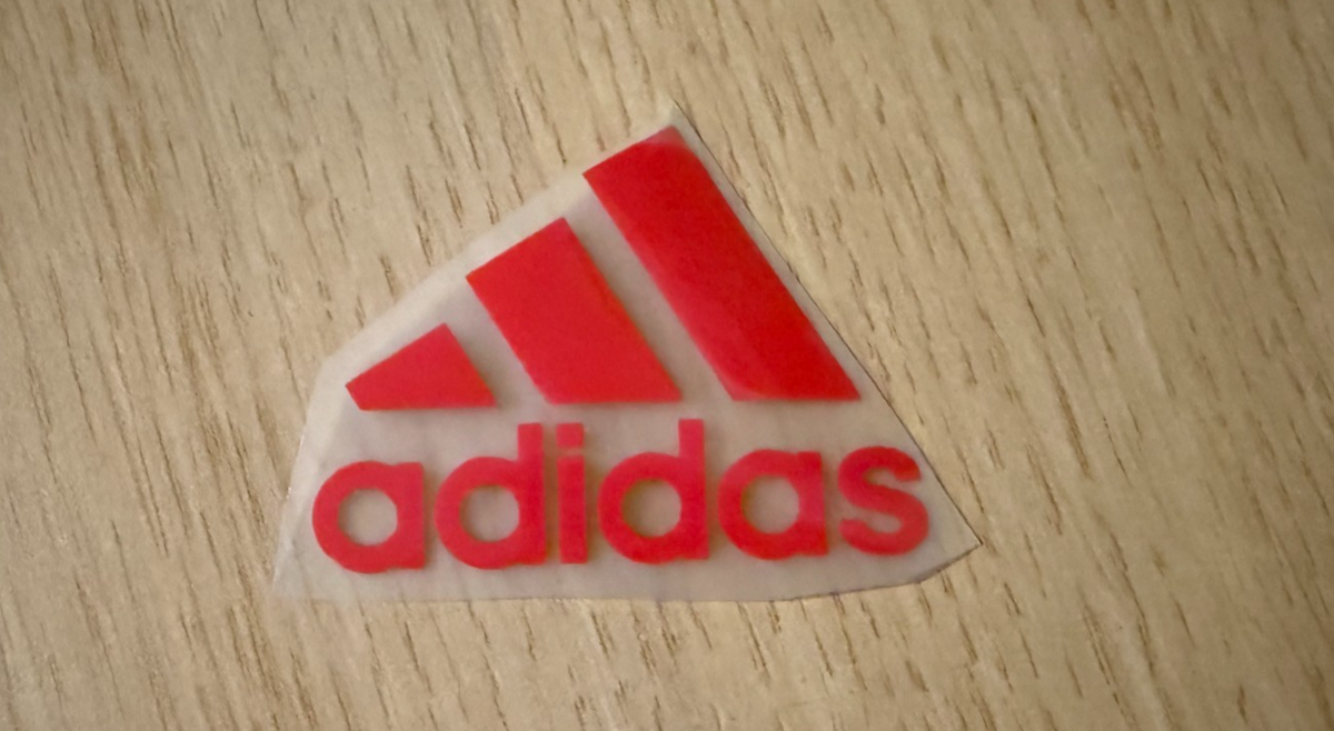 Adidas Red Silicon Iron On Patch Badge